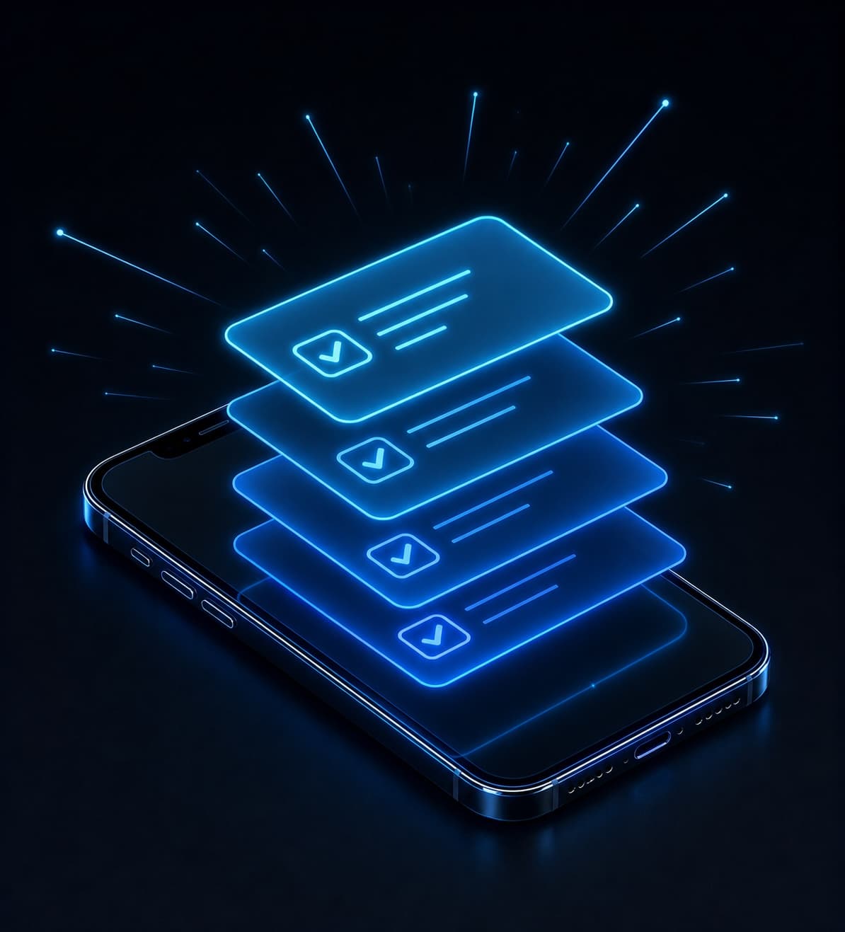 Picture of a phone with notifications